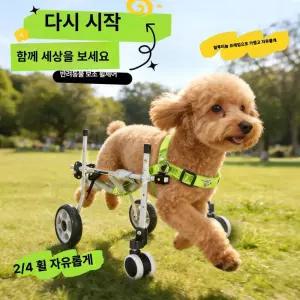 강아지 휠체어 대형견 장애견 보조기 보조바퀴 애완견