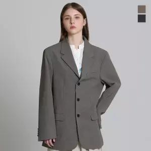 [더블유스탠다드(W STANDARD)] 오버핏 체크 블레이저 (택가격: 99900원)