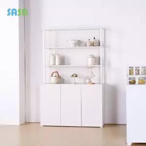 펠프 다용도 도어형 주방 거실 수납장 1200 3단 선반