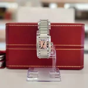 [대구백화점] [까르띠에(Cartier)]까르띠에 탱크 프랑세즈 SM 쿼츠(자개판 여성시계 전시상품급 W51028Q3)