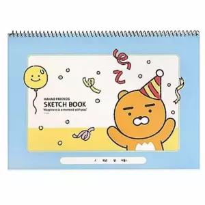 카카오프렌즈 해피모먼트 스케치북 라이언 개 (1개입) 그림일기스케치북 캐릭터스케치북 화방용품