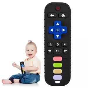 3 6 12 18개월용 아기용 Avkast 치발기 TV 리모컨 모양 씹는 장난감 식품 등급 실리콘 BPA 무함유 잇몸