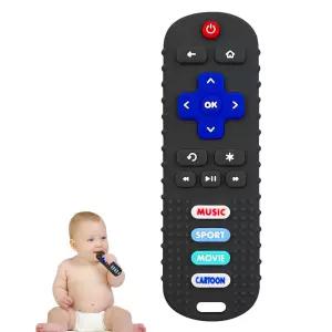 아기용 치발기 장난감 - TV 리모컨 모양 실리콘 6-12개월용