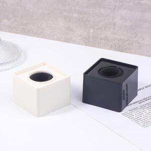 1pcs 사각형 마이크 플래그 스테이션 큐브 인터뷰 박스 홀더 리포터 장식 뉴스 액세서리