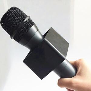 1개입 사각형 마이크 플래그 스테이션 큐브 인터뷰 박스 홀더 리포터 장식 뉴스 액세서리