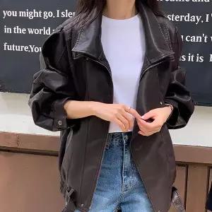 [H스타일](OT)닉스더블카라버클레더자켓 가을 간절기