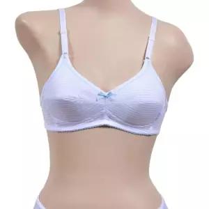 스트라이프 초등학생 2단계 B컵브라 여성속옷 면브라 LW9F044E 가슴을모아주는 주니어솟옷