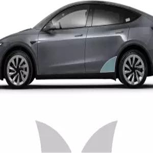 BUSEFUG17 2PCS 2020-2026 테슬라 모델 Y 후면 도어 앵글용 TPU 페인트 보호 필름 광택 클리어 프리컷 PPF