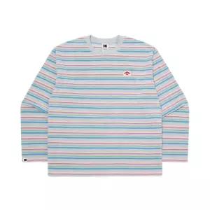 코닥어패럴 스트라이프 테리 긴팔 티셔츠 LIGHT GREY