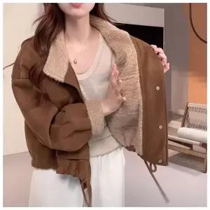 [아웃도어스/골피아]겨울 숏무스탕 오버핏 베이직 점퍼