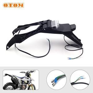 OTOM 2023  오토바이 후면 펜더 라이센스 플레이트 브래킷 홀더 HUSQVARNA FE TE 150 250 450 용 12V LED