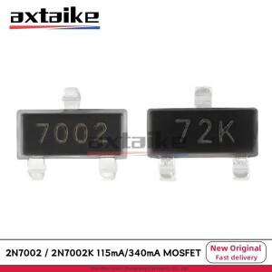 100PCS 2N7002 LT1G 12W LWW RK SOT-23 60V 340mA 115mA SMD N 채널 MOSFET 트랜지스터