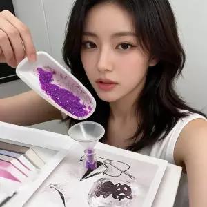 ( )네일 받침대 거치대 트레이 파우더 아트 네일샵 재료 작업대 도구 정리함