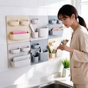 월포켓 벽걸이 정리함 수납 홀더 소품 보관함 방문 벽부착 소품함 틈새