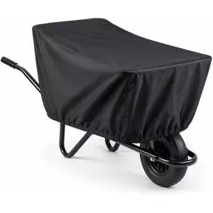 AngLink 중장 대형 손수레 커버 방수 600D 야외 보관용 4~6 Cu Ft 단일 및 이중 바퀴 정원 카트용 Marathon