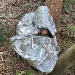 ( )비상용 휴대용 은박담요 우비 카키
