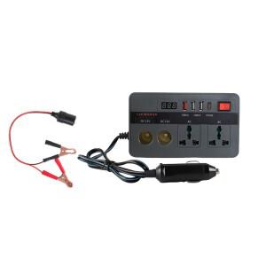 유럽 표준 300W 범용 소켓 12V ~ 220V 자동차 인버터 변환기(고속 충전 USB+TYPEC 포함)
