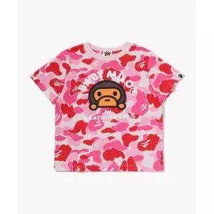 매장정품 BAPE KIDS ABC 카모 베이비 마일로 티셔츠(KIDS) PINK