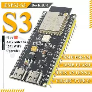 ESP32-S3-DevKitC-1 개발 보드 Arduino 8MB PSRAM 16MB 플래시 N16R8 42Pin CH340C Type-C ESP32 S3용 BT 2
