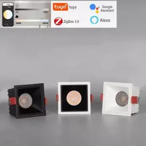 매립등 모던 스퀘어 리세스형 LED 다운라이트 심플 Zigbee3.0 천장 눈부심 방지 실내 스포트 조명 가정용