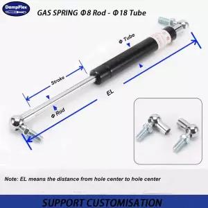 에어서스펜션 쇼바 1PC 400N 150-600MM 8X18 가스 스트럿 볼 조인트 자동차 후드 프롭 쇼크 리프트는 보트
