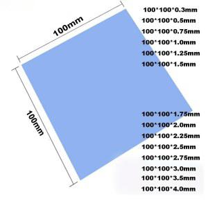 새로운 열 패드 100X100mm GPU CPU 노트북 방열판 냉각 마더 보드 실리콘 그리스 6.0W/mK