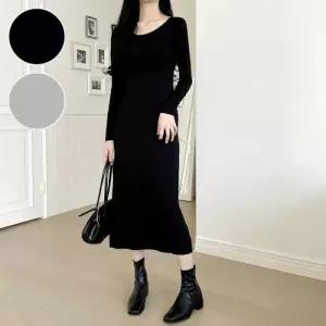 베이직 스판 원피스 면 슬립 롱치마 홈드레스 미시룩