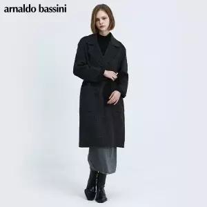 [아날도바시니(ARNALDO BASSINI)] 체크 모직 베이직핏 코트 (택가격 458000원)
