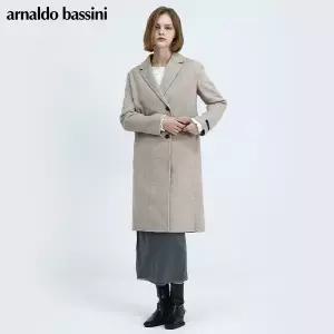 [아날도바시니(ARNALDO BASSINI)] 울혼방 스티치 포인트 롱 모직 코트 (택가격 678000원)