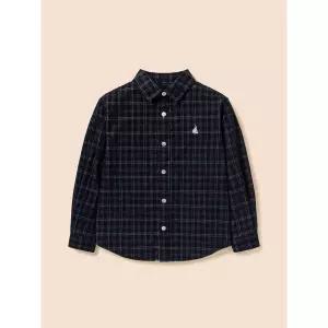 [BEANPOLE KIDS] [Essential] 체크 코듀로이 셔츠  네이비 (BI6964U02R)