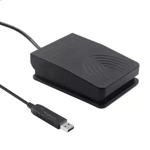 업그레이드 iKKEGOL USB 풋 페달 스위치 비디오 게임 PC 핸즈 프리 원 키 컨트롤 프로그램 컴퓨터 마우스