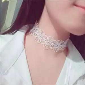 여자 악세사리 플라워 목걸이 데일리목걸이 레이어드 레이스초커