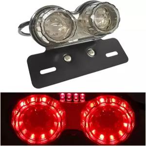Wevdn 40-LED 40W 오토바이 테일 라이트 번호판 브래킷이 있는 통합 러닝 40 브레이크 스톱 스트리트