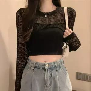 크롭그물심플니트 크롭니트볼레로 원피스볼레로