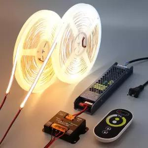 벤룬 24V CCT COB LED 스트립 조명 키트 65.6피트 32.8피트 2롤 2700K-650K 디밍 가능한 화이트 컷테이블