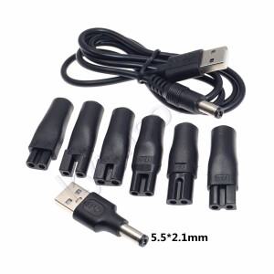 모든 종류의 전기 머리 가위에 적합한 8 PCS 코드 5V 교체 USB 어댑터