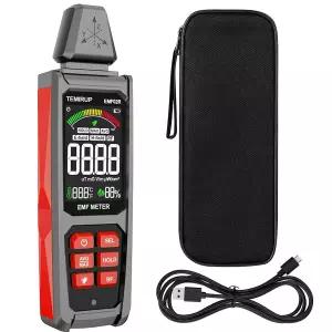 EMF 검출기 TEMIRUP 5 in 1 휴대용 미터 방사선 가정 사무실 유령 사냥용 대형 컬러 LCD로 EF RF MF WiFi