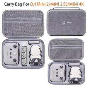 DJI Mini 2/Mini 2 SE/MINI 4K 드론 배터리 원격 제어 상자 보호용 휴대용 핸드백 액세서리 용 보관 운반 가방