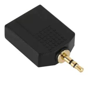 NETmate NM JR14 3.5M 5.5Fx2 스테레오 Y형 젠더 av젠더 오디오잭