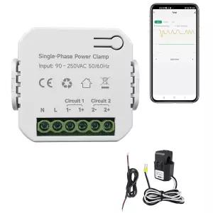 스마트 에너지 모니터 단상 클램프 전기 미터 1 80ACT 전류 변압기 WiFi 실시간 태양광/네트워크 계량기