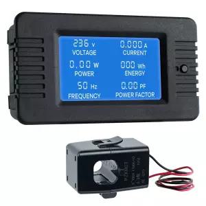 AC 80-260V 100A 다기능 전원 모니터 LCD 디지털 디스플레이 전압 전류 주파수 전력 계수 에너지 미터