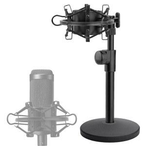 DESK AT2020 스탠드 오디오 테크니카용 조절식 금속 테이블 마이크 스탠드 및 쇼크 마운트 포함 AT2020USB+ AT2035 ATR2500X FRGYEE의 콘덴서 스튜디오