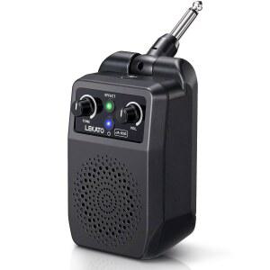 LEKATO MINI 일렉트릭 기타 앰프 5W 내장 4가지 이펙트가 탑재된 휴대용 BLUETOOTH 클린 디스토션 오버드라이브 리버브 연습용 충전식 소형 앰프 블랙 (JA-05G)