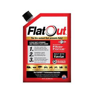 FLATOUT 오프로드 다목적 타이어 실란트 - 펑크 예방 및 수리 누수 차단 케블라 함유 튜블리스 32온스 백 1개입
