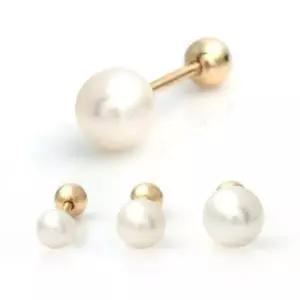 14K Gold 베이직 담수 진주 피어싱 3종 택1