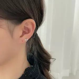 [옷자락]선물용 베이직 하트 큐빅 피어싱 (바 변경 가능)_