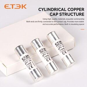 ETEK 솔라 DC 1000V PV 퓨즈 15A 20A 25A 세라믹 GPV 10x38mm 태양광 시스템 보호용 EKFL-10D