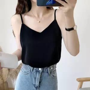 민소매 베이직 이너티 실크 끈나시 새틴 무지 데일리
