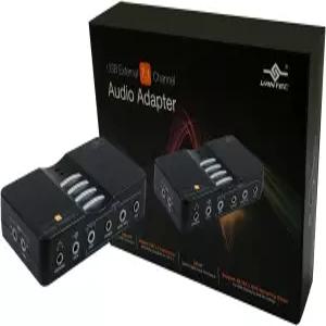 Vantec NBA-200U USB 외장 7.1 채널 오디오 어댑터(블랙)