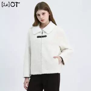 [르오트(LeOT)] 프리미엄 라운드카라 FAUX FUR 코트 (택가격 178000원)